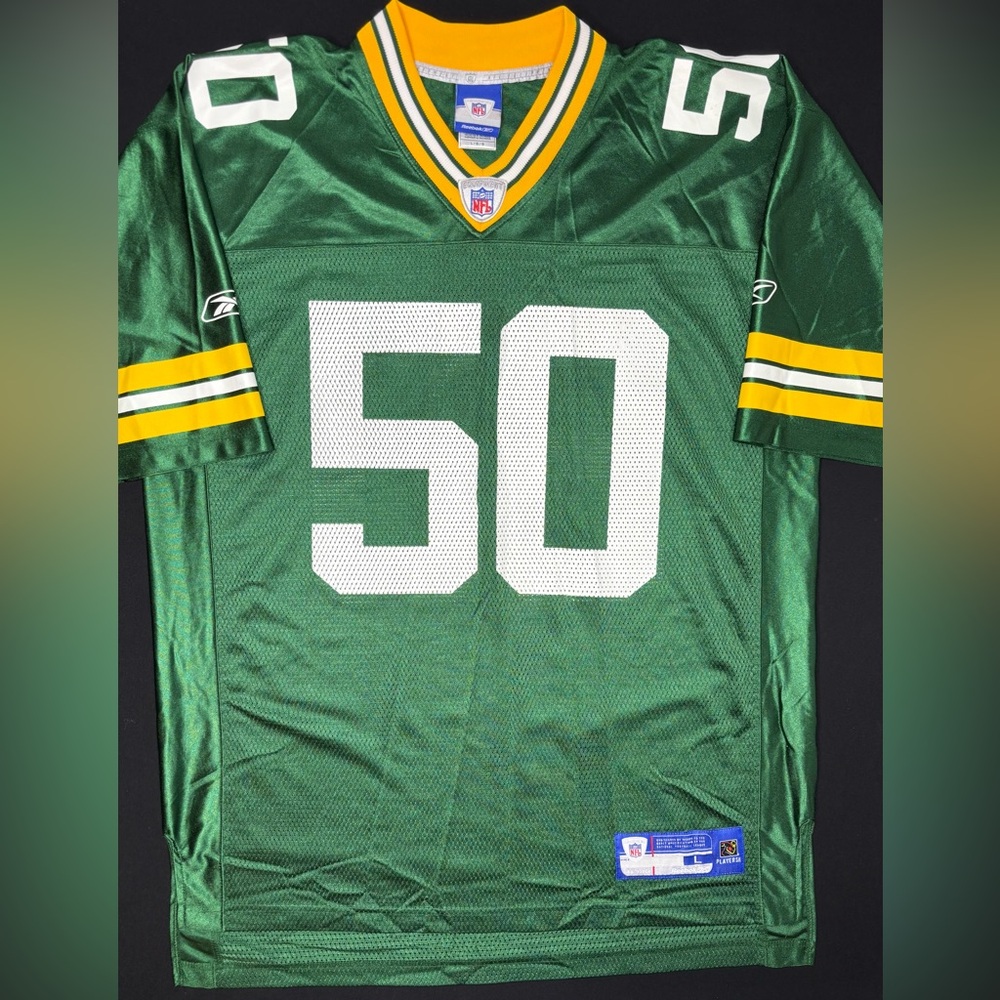 Green Bay Packers AJ Hawk Reebok Football Jersey Size: Large - Picture 2 of 5